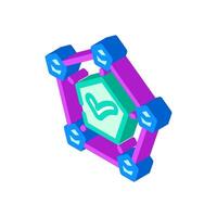 node validator decentralized application isometric icon illustration vector