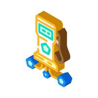 gas fee decentralized application isometric icon illustration vector