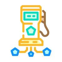 gas fee decentralized application color icon illustration vector