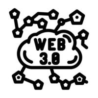 web3 integration decentralized application line icon illustration vector