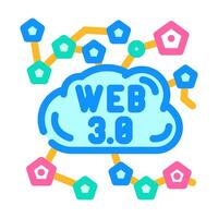 web3 integration decentralized application color icon illustration vector