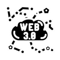 web3 integration decentralized application glyph icon illustration vector