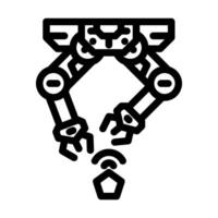 cyber physical systems industry 5 line icon illustration vector