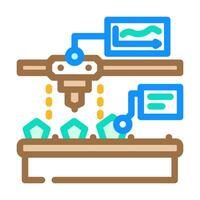 industrial data analytics industry 5 color icon illustration vector