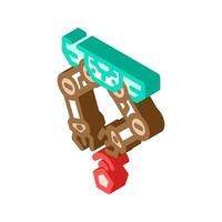 cyber physical systems industry 5 isometric icon illustration vector