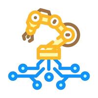 digital manufacturing industry 5 color icon illustration vector