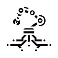 digital manufacturing industry 5 glyph icon illustration vector