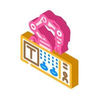 advanced robotics control panel isometric icon illustration vector
