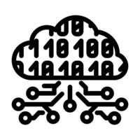 cloud computing industry 5 line icon illustration vector