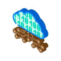 cloud computing industry 5 isometric icon illustration vector