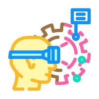 virtual reality vr manufacturing color icon illustration vector