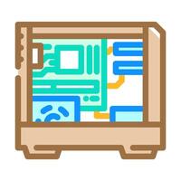 personal computer industry 3 color icon illustration vector