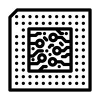 microchip industry 3 line icon illustration vector