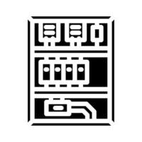 automation control panel industry 3 glyph icon illustration vector
