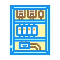 automation control panel industry 3 color icon illustration vector