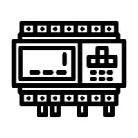 programmable logic controller plc line icon illustration vector