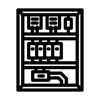 automation control panel industry 3 line icon illustration vector