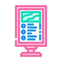 digital display screen industry 3 color icon illustration vector