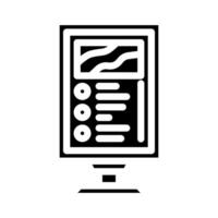 digital display screen industry 3 glyph icon illustration vector