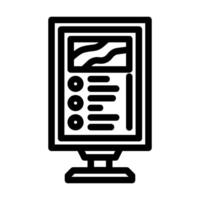 digital display screen industry 3 line icon illustration vector