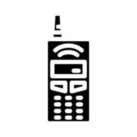 early mobile phone network glyph icon illustration vector