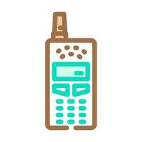 early mobile phone network color icon illustration vector