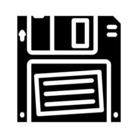 digital data storage floppy disk glyph icon illustration vector