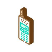 early mobile phone network isometric icon illustration vector
