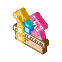 automated factory industry 3 isometric icon illustration vector