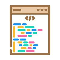 software programming code color icon illustration vector