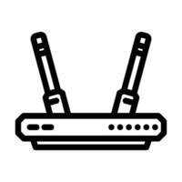 wireless router industry 3 line icon illustration vector