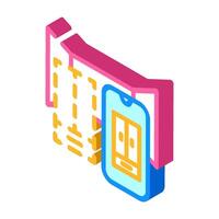 augmented reality industry 4 isometric icon illustration vector