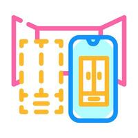 augmented reality industry 4 color icon illustration vector