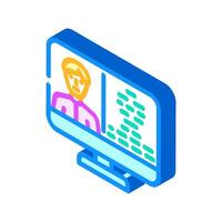 digital twin technology industry 4 isometric icon illustration vector