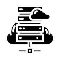 cloud computing industry 4 glyph icon illustration vector