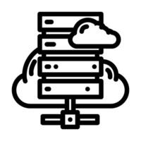 cloud computing industry 4 line icon illustration vector
