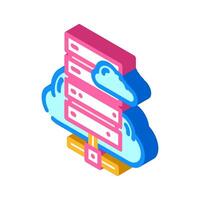 cloud computing industry 4 isometric icon illustration vector