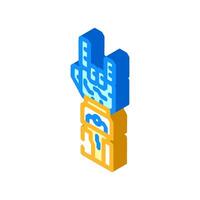 robotics collaboration industry 4 isometric icon illustration vector