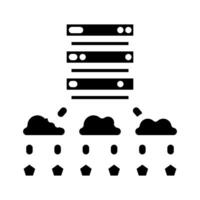 edge computing industry 4 glyph icon illustration vector