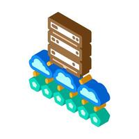 edge computing industry 4 isometric icon illustration vector