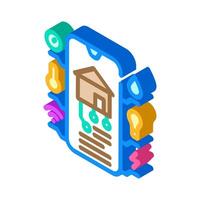 smart home automation industry 4 isometric icon illustration vector