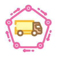 advanced supply chain industry 4 color icon illustration vector