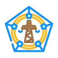smart grid industry 4 color icon illustration vector