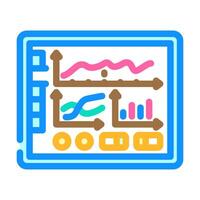 predictive maintenance dashboard industry 4 color icon illustration vector