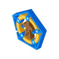 smart grid industry 4 isometric icon illustration vector