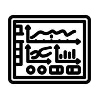 predictive maintenance dashboard industry 4 line icon illustration vector