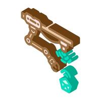 cyber physical systems industry 4 isometric icon illustration vector