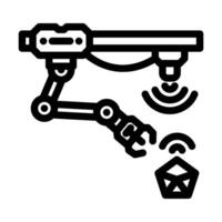 cyber physical systems industry 4 line icon illustration vector