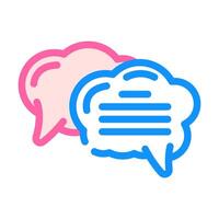 speech bubble natural language processing nlp color icon illustration vector