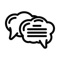 speech bubble natural language processing nlp line icon illustration vector